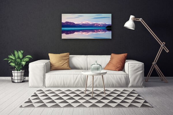 Obraz canvas na ścianę Krystaliczne Jezioro w Górach