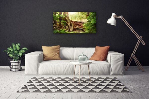 Obraz canvas na ścianę Tekstura Pnia Drzewa w Lesie