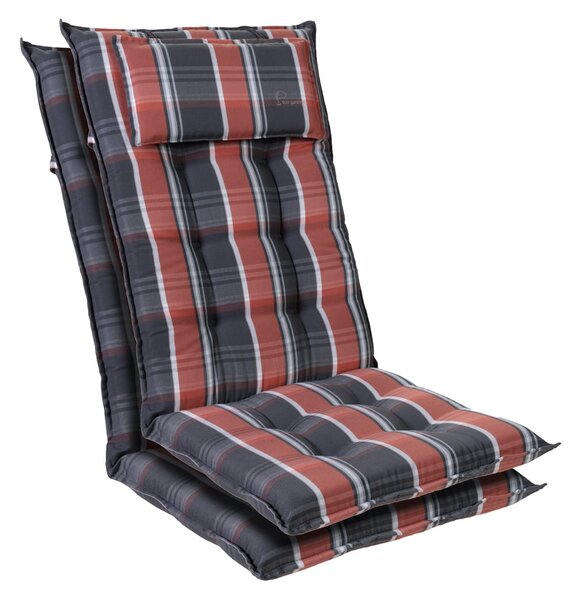 Blumfeldt Sylt, poduszka na krzesło ogrodowe z wysokim oparciem, poduszka na fotel ogrodowy, poliester, 50 x 120 x 9 cm, 2 x poduszka