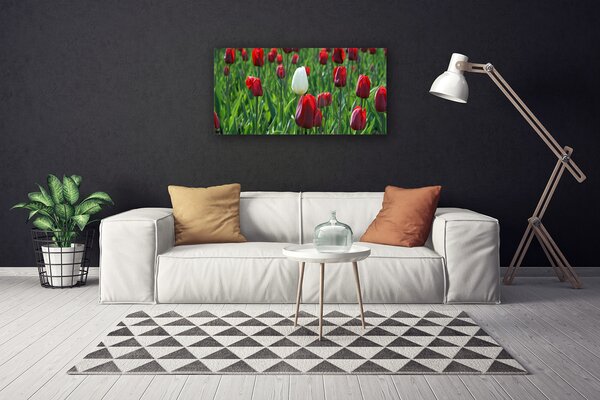 Obraz canvas na ścianę Romantyczny Ogród Tulipanowy