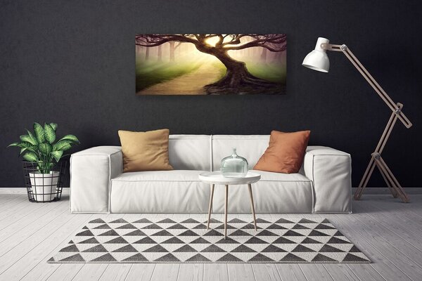 Obraz canvas na ścianę Promienie Słońca w Koronie Drzewa