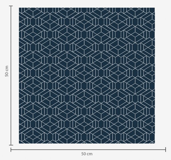 Tapety Ciemnoniebieska geometryczna siatka z kostek, Tapety Abstrakcyjne, a01066v1 : Uwalls.pl