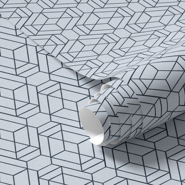Tapety Jasnoniebieski geometryczny wzór w kostki, Tapety Abstrakcyjne, a01066 : Uwalls.pl