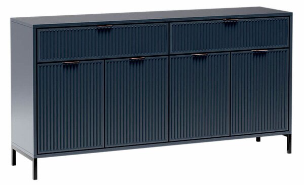 Granatowa komoda z lamelami N7-H74