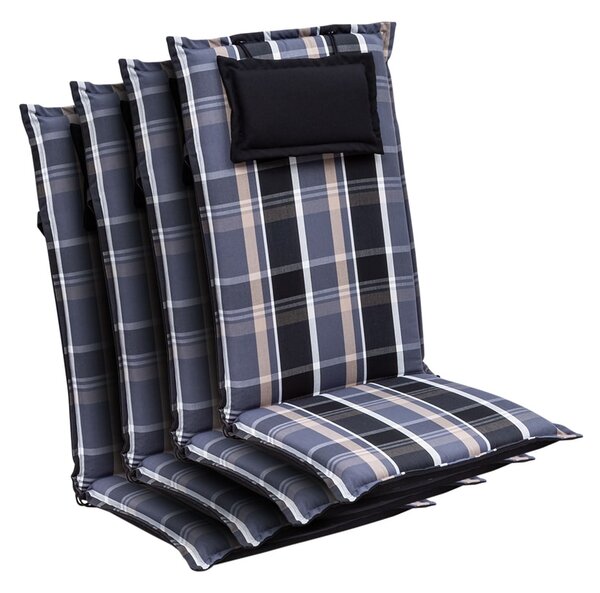 Blumfeldt Elbe, poduszka na krzesło ogrodowe z wysokim oparciem, poduszka na fotel ogrodowy, Dralon, 50 x 120 x 8 cm