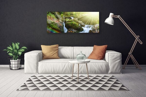 Obraz canvas Tęczowa Kaskada Wodna