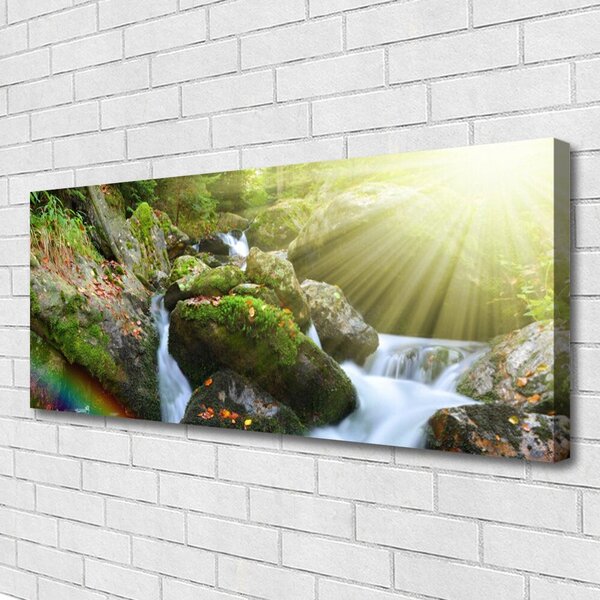 Obraz canvas Tęczowa Kaskada Wodna