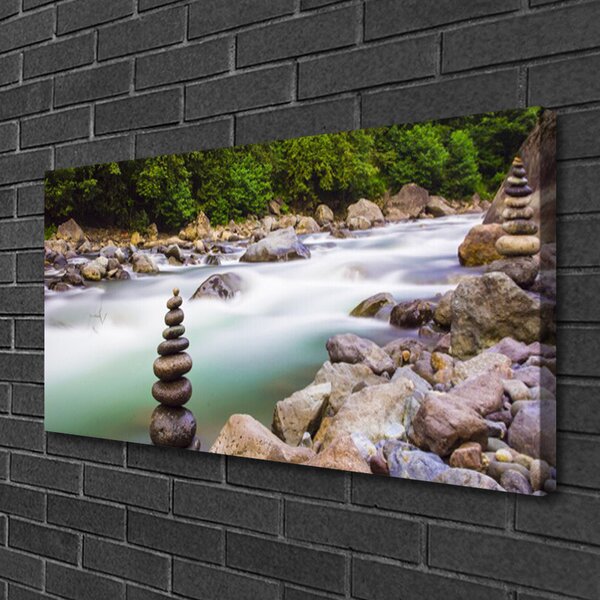 Obraz canvas Dziki Potok w Górskim Lesie