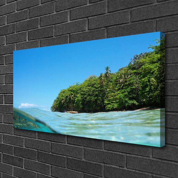 Obraz canvas Samotne Drzewo nad Morzem