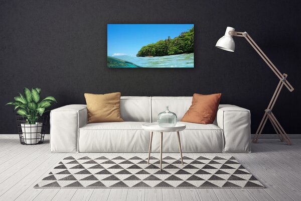 Obraz canvas Samotne Drzewo nad Morzem