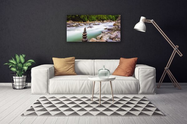 Obraz canvas Dziki Potok w Górskim Lesie