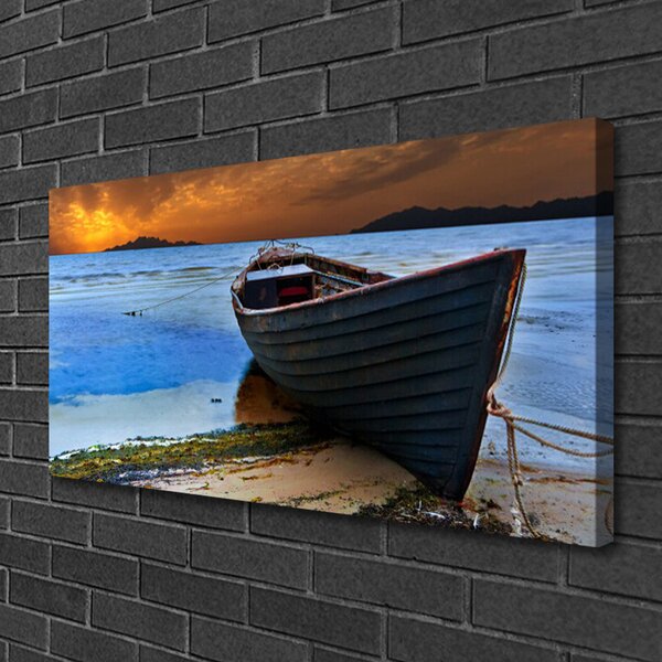 Obraz canvas Łodzie na Piaszczystym Brzegu