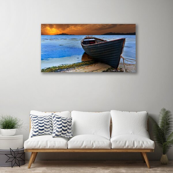 Obraz canvas Łodzie na Piaszczystym Brzegu