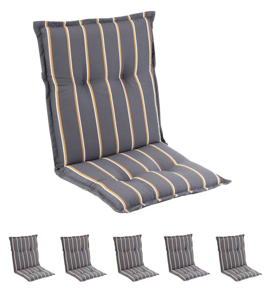 Blumfeldt Sylt, poduszka na krzesło ogrodowe z wysokim oparciem, poduszka na fotel ogrodowy, poliester, 50 x 120 x 9 cm, 6 x poduszka