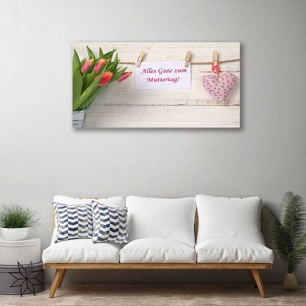 Obraz canvas Artystyczne Serce z Tulipanów
