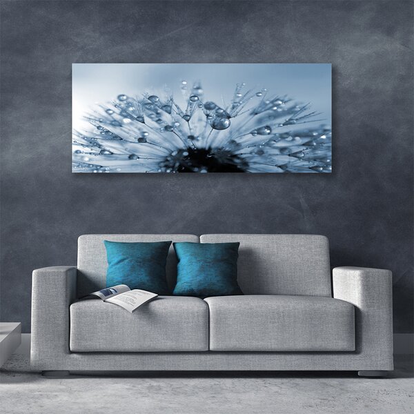 Obraz canvas Dmuchawiec w Porannej Rosie