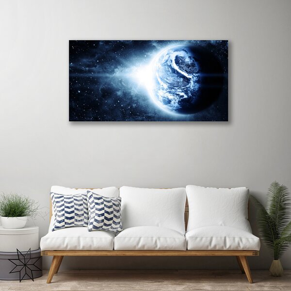 Obraz canvas Błękitna Planeta z Kosmosu