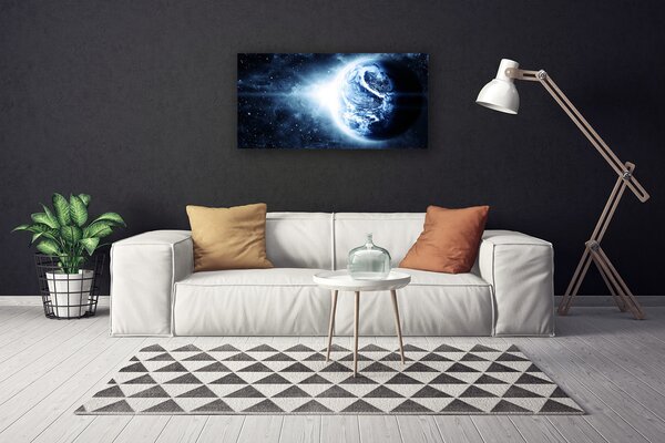 Obraz canvas Błękitna Planeta z Kosmosu