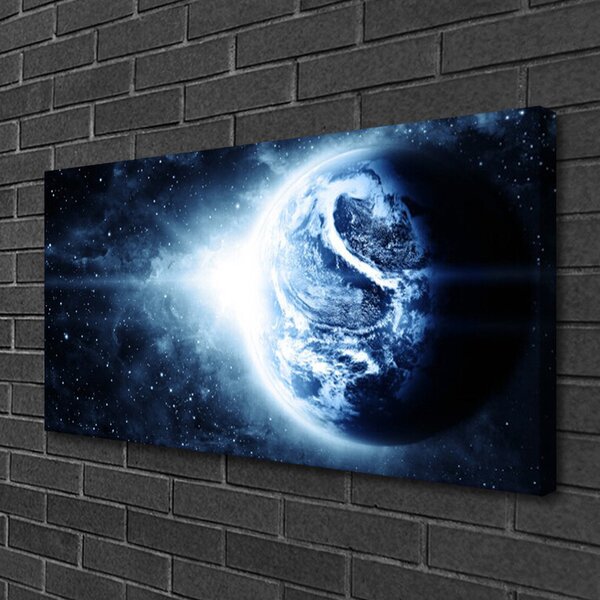 Obraz canvas Błękitna Planeta z Kosmosu