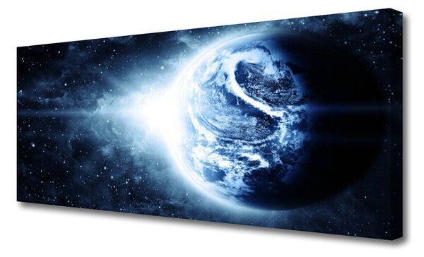 Obraz canvas Błękitna Planeta z Kosmosu