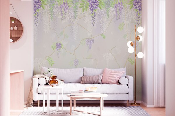 Fototapety Elegancki kwiatowy wzór w pastelowych odcieniach, Fototapety Kwiaty, w01685 : Uwalls.pl