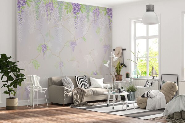 Fototapety Elegancki kwiatowy wzór w pastelowych odcieniach, Fototapety Kwiaty, w01685 : Uwalls.pl