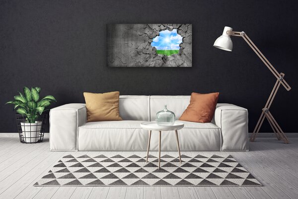 Obraz canvas Artystyczna Iluzja Pękniętej Ściany