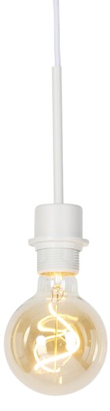 Nowoczesna lampa wisząca biała bez klosza - Combi 1