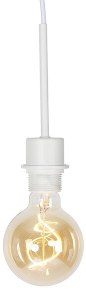 Nowoczesna lampa wisząca biała bez klosza - Combi 1