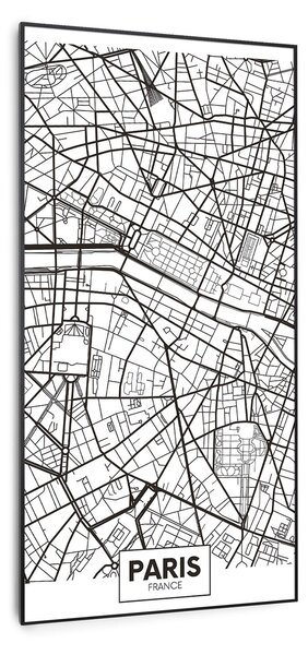 Klarstein Wonderwall Air Art Smart, panel grzewczy na podczerwień, mapa Paryża, 60 x 120 cm, 700 W