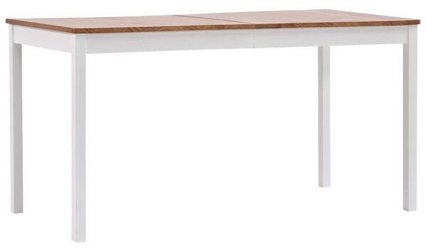 Biało-brązowy stół sosnowy – Elmor 2X