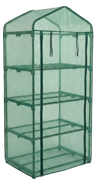 Mini szklarnia foliowa, 4 piętrowa, 68 x 49 x 158 cm
