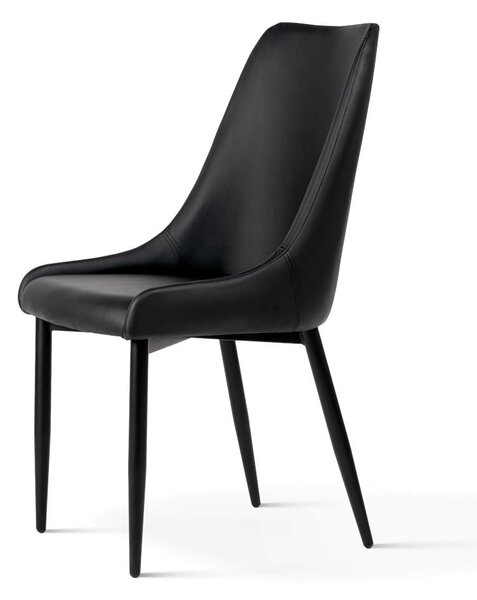 Krzesło w ekoskórze Olivier czarne