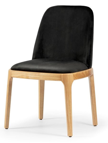 Krzesło Miko na drewnianych nogach dębowych czarne