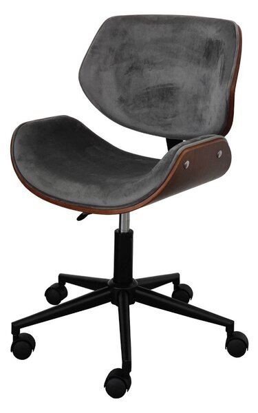 Krzesło velvet obrotowe Prato szare