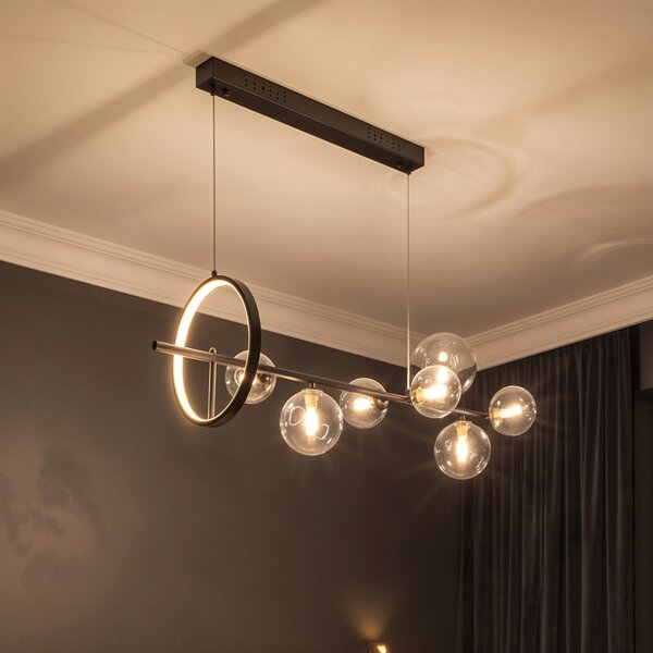 NOWOCZESNA LAMPA WISZĄCA CZARNA MERIDO W7