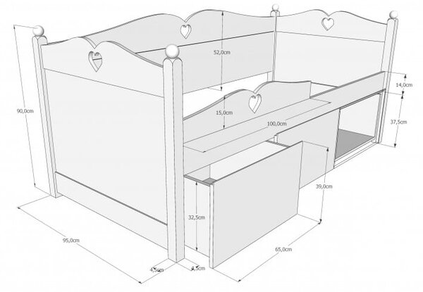 Sofa LAURA z 3 szufladami