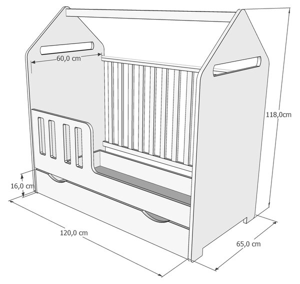 Łóżeczko-Tapczanik HOUSE BABY