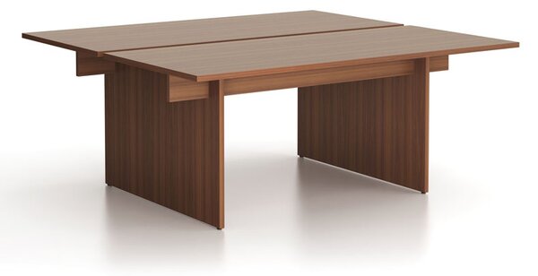 Biurko DOUBLE SOLID, 180x165 cm, orzech