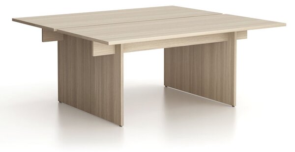 Biurko DOUBLE SOLID, 180x165 cm, dąb naturalny