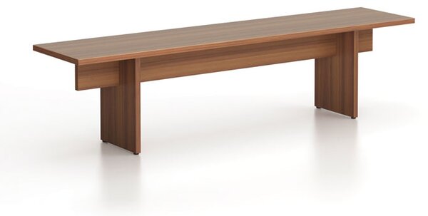 Ławka SOLID, 1800 x 400 x 443 mm, orzech