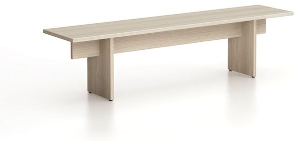 Ławka SOLID, 1800 x 400 x 443 mm, naturalny dąb