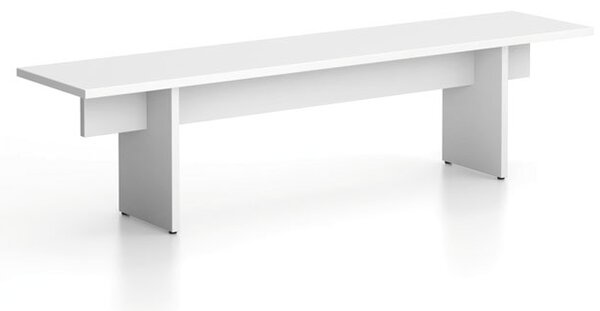 Ławka SOLID, 1800 x 400 x 443 mm, biała