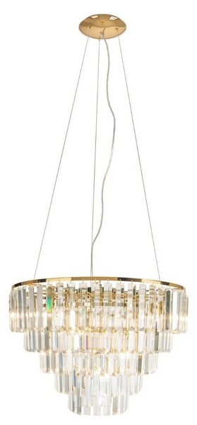 Szklana wisząca lampa Monaco M w stylu glamour