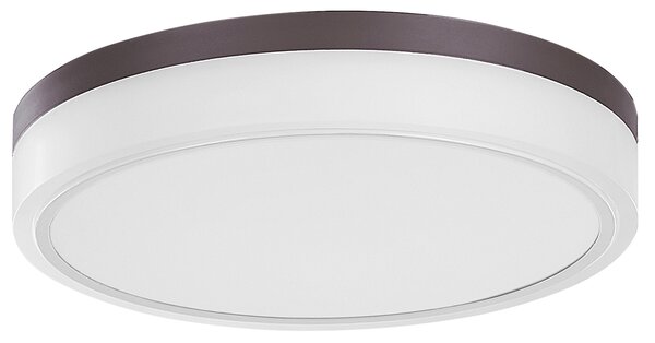 Nowoczesna lampa sufitowa oświetlenie LED okrągła plafon metalowa biała Sakae Beliani