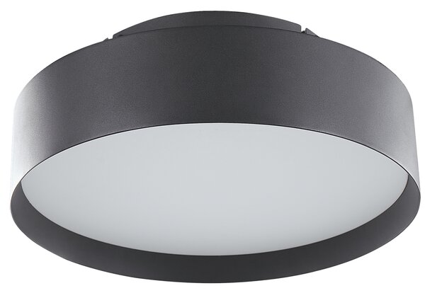 Nowoczesna lampa sufitowa oświetlenie LED okrągła plafon metalowa czarna Moei Beliani