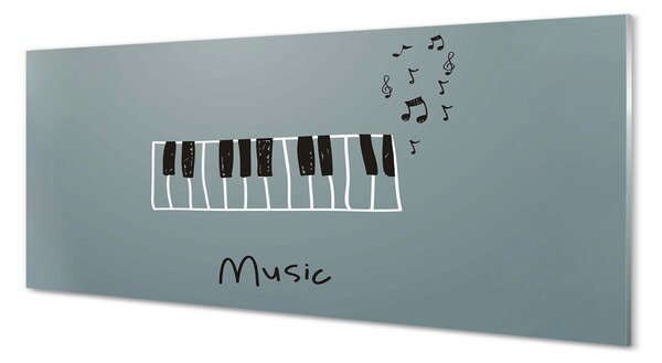 Obraz na szkle Pianino nuty