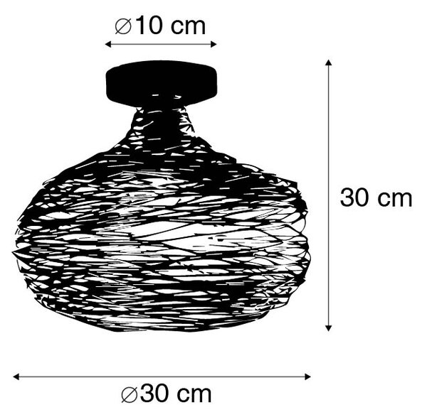 Designerska lampa sufitowa miedziana - Sarella Oswietlenie wewnetrzne