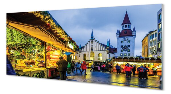 Obraz na szkle Niemcy Stary rynek święta