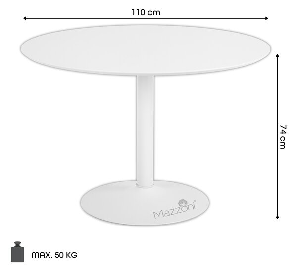 KORFU Beżowy (Kaszmir) - OKRĄGŁY STÓŁ 110 cm DO KUCHNI JADALNI SALONU FORNIR